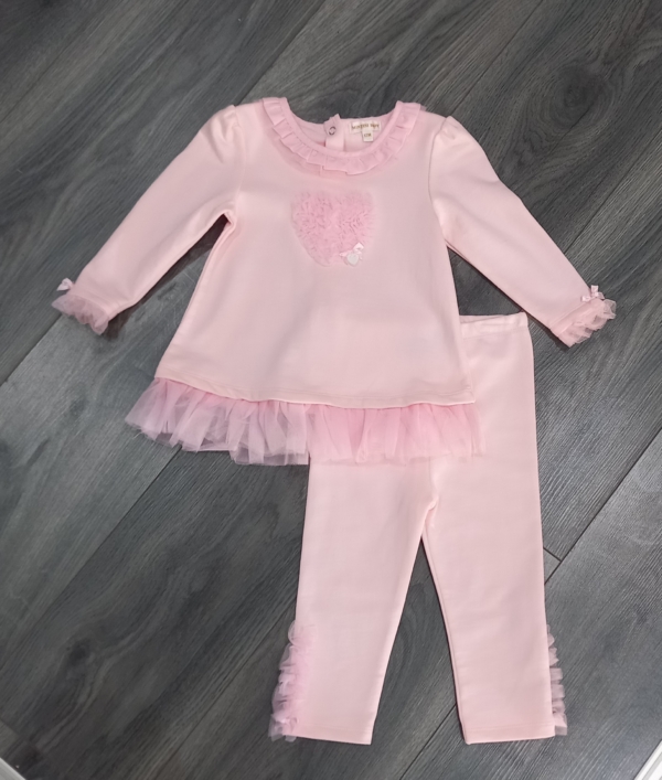 pink girls heart top and bottoms girls boutique clothes spanish style designer Mintini