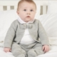 grey knitted set designer baby boutique spanish style dandelion winter clothes