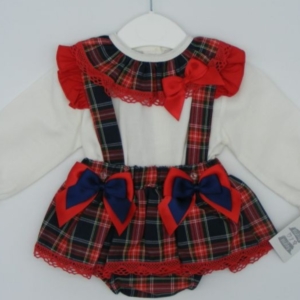 girls spanish style baby boutique designer christmas tartan