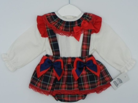 girls spanish style baby boutique designer christmas tartan