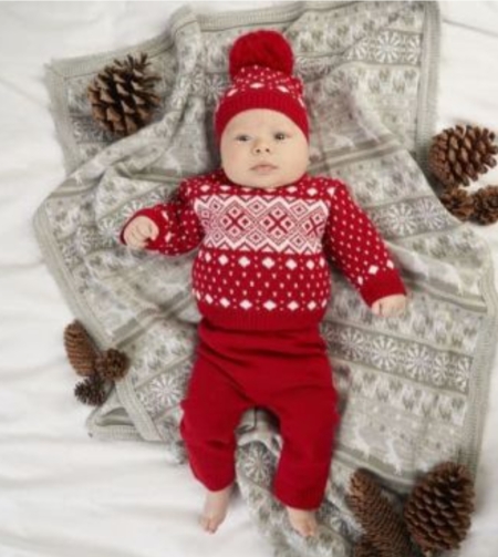 baby boutique christmas outfit, boy girl clothes unisex winter designer Dandelion