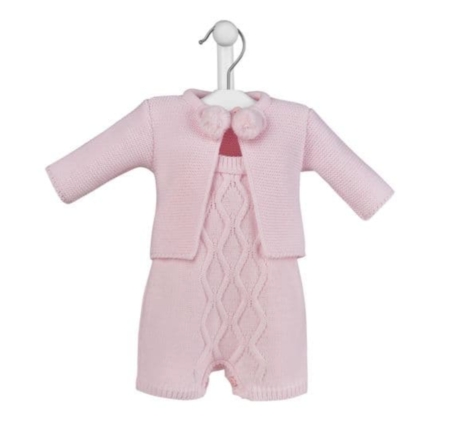 Baby boutique, pink girls dandelion dungarees and jacket