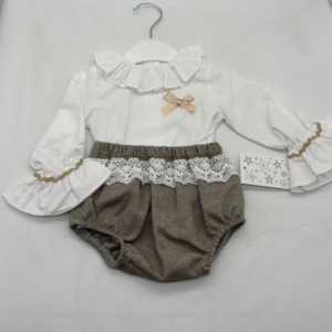 Girls spanish style boutique look, top and shorts, perfect little outfit teamed with long socks.