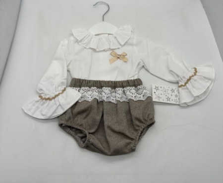 Girls spanish style boutique look, top and shorts, perfect little outfit teamed with long socks.