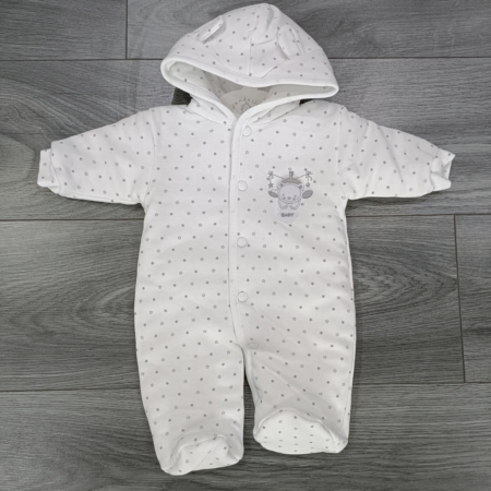 pramsuit white boy girl unisex