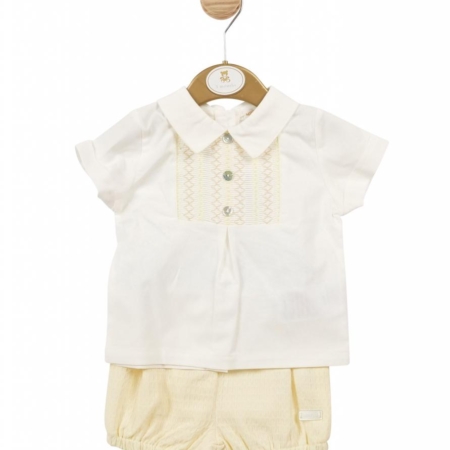 Mintini boys lemon short and shirt set