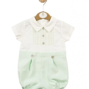 Mintini boys mint romper