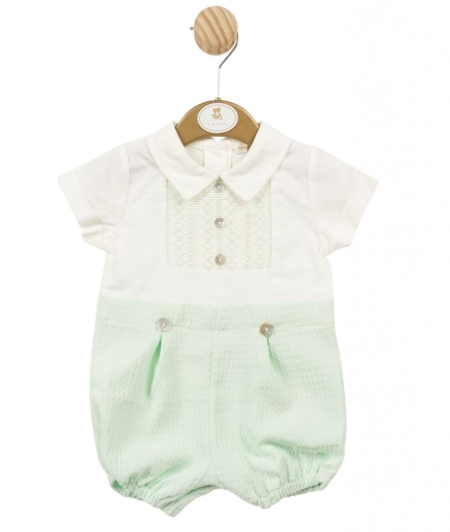 Mintini boys mint romper