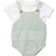 Girls sage green knitted romper and matching top