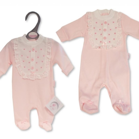 pink premature babygrow pink