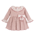 spanish style pink girls dress matching bow