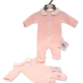 pink spanish style premature babygrow