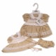 premature dress, beige, biscuit, girls, lace