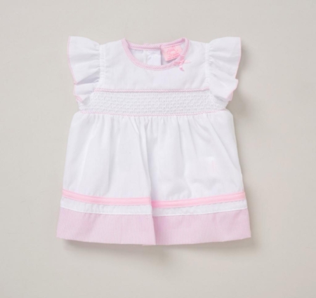 pink andwhite dress matching knickers headband